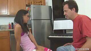 Tia is is not interested in this music lesson, and she does not have any money with her either. The teen bitch has to pay her teacher today, and not having any cash in her pockets, she knows exactly..